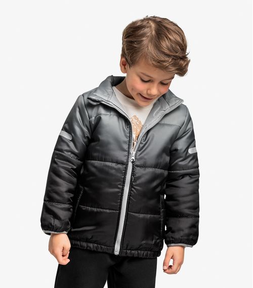 Jaqueta Puffer Infantil Masculina Trick Nick Cinza