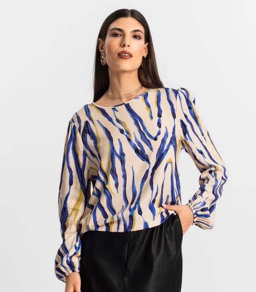 Blusa Feminina Manga Longa Endless Bege