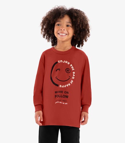 Conjunto Camiseta Manga Longa Com Calça Rovi Kids Marrom