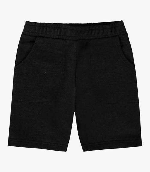 Bermuda Infantil Menino Em Moletom Rovi Kids Preto