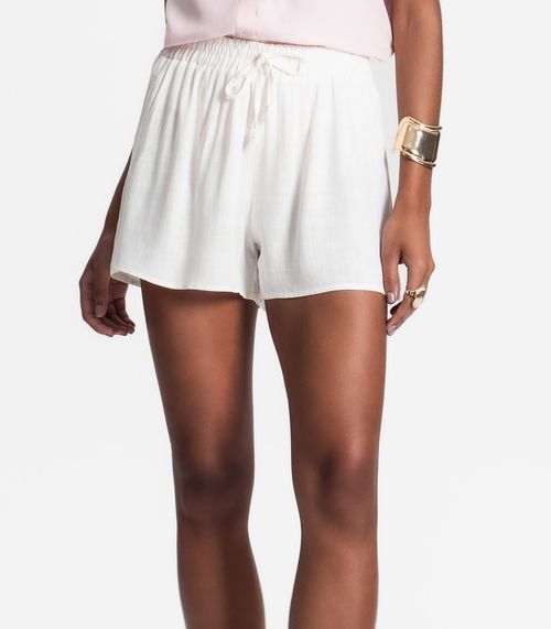 Shorts Feminino De Viscose Select Bege