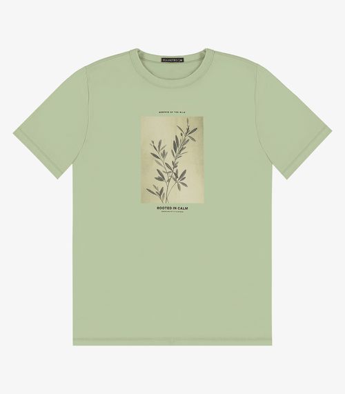 Camiseta Masculina em Meia Malha Diametro Verde