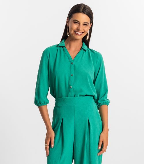Camisa 3/4 Feminina Rovitex Verde
