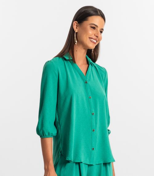 Camisa 3/4 Feminina Rovitex Verde