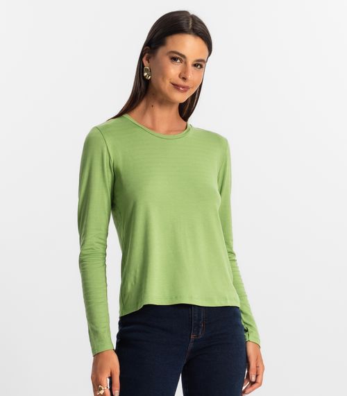 Blusa Manga Longa Feminina Rovitex Verde