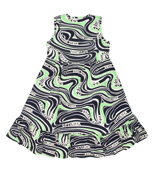 Vestido Infantil Estampado Infinita Cor Verde
