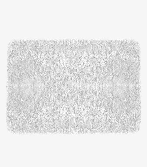 Tapete Felpudo 100 cm x 140 cm Infinita Cor Branco