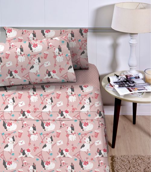 Jogo de Cama Infantil 3 Peças Corttex Rosa