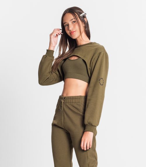 Conjunto Blusão Com Top Juvenil Feminino Minty Verde
