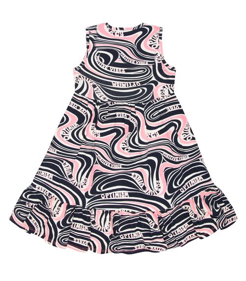 Vestido Infantil Estampado Infinita Cor Rosa