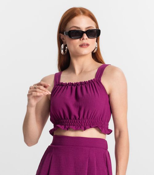 Blusa De Alça Juvenil Feminina Minty Roxo