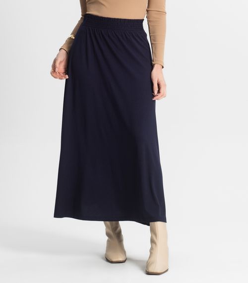 Saia Midi Feminina Select Azul