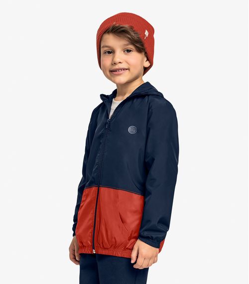 Jaqueta Infantil Menino Com Capuz Trick Nick Azul