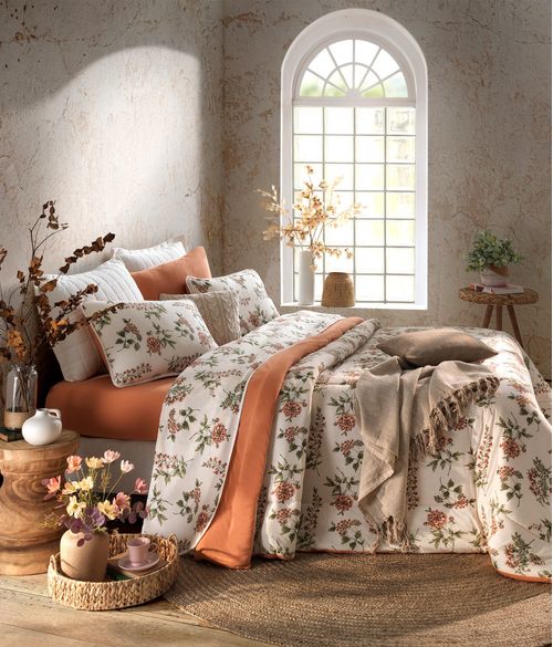 Edredom King Estampado Premium Vivaldi Laranja