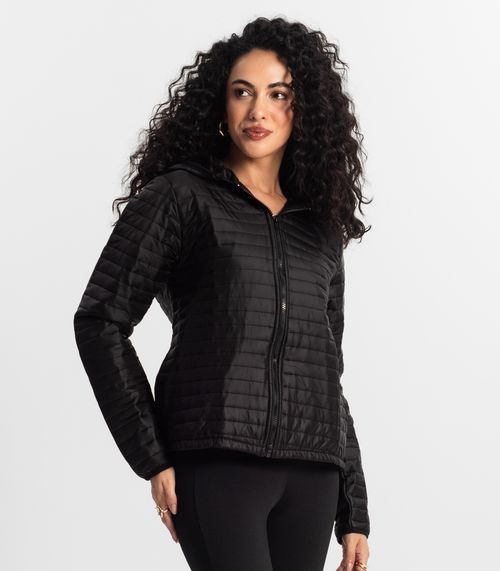 Jaqueta Feminina Com Capuz Rovitex Preto