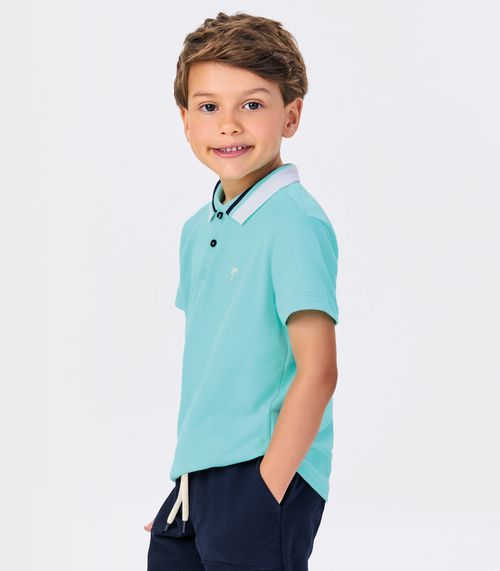 Conjunto Infantil Polo Com Bermuda Trick Nick Azul