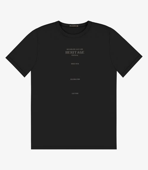 Camiseta Masculina em Meia Malha Diametro Preto