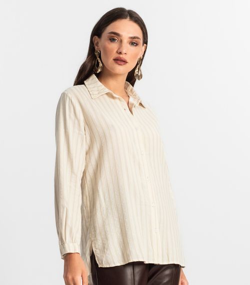 Camisa Feminina Manga Longa Endless Bege