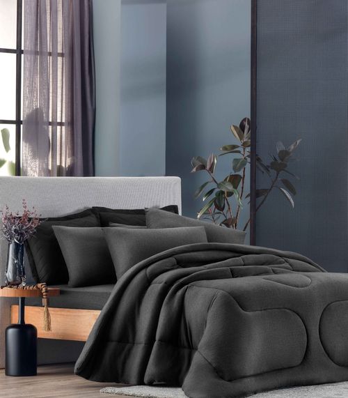 Edredom Solteiro Fusion Vivaldi Cinza