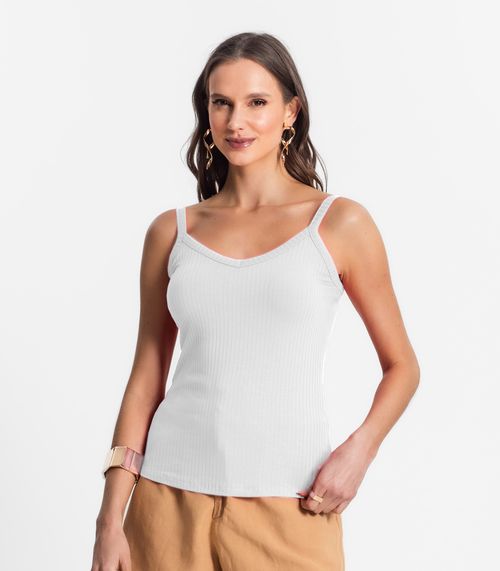 Blusa de Alça Feminina Select Branco