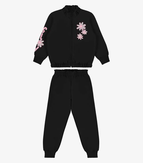 Conjunto Infantil Jaqueta Com Calça Rovi Kids Preto