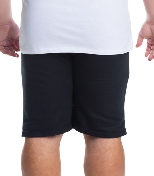 Bermuda Masculina Moletom Plus Size Select Preto