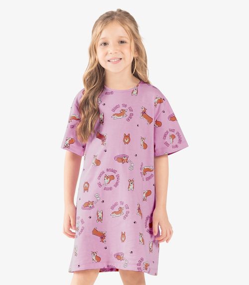 Camisola Infantil Feminina Meia Malha Rovi Kids Rosa