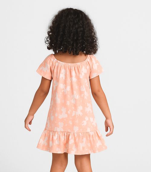 Vestido Infantil Oncinha Infinita Cor Rosa