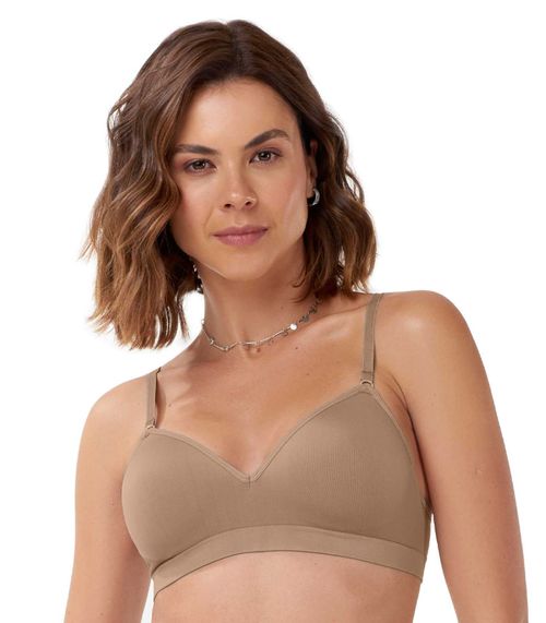 Sutiã Comfort Com Bojo Sem Costura Zee Rucci Bege