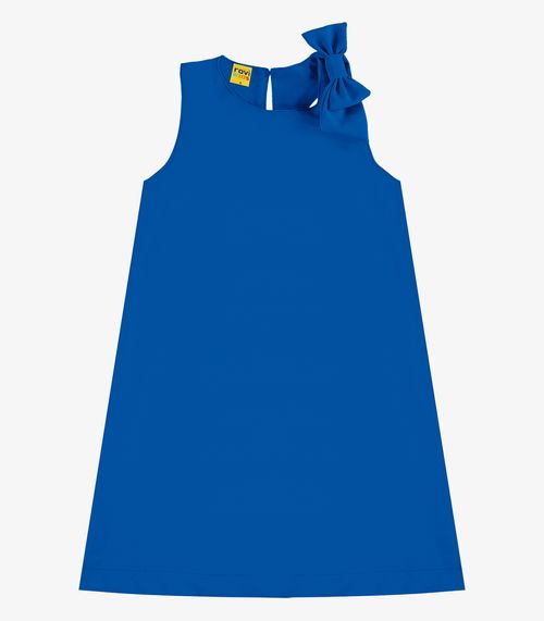 Vestido infantil em Crepe Light Rovi Kids Azul