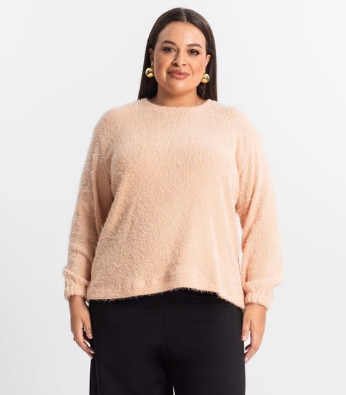 Blusão Feminino Plus Size Secret Glam Rosa