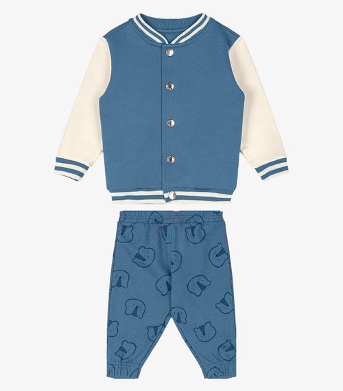 Conjunto Infantil Jaqueta Com Calça Trick Nick Azul