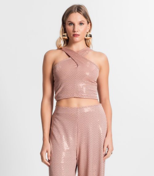 Blusa Cropped Feminina Transpassada Endless Unica