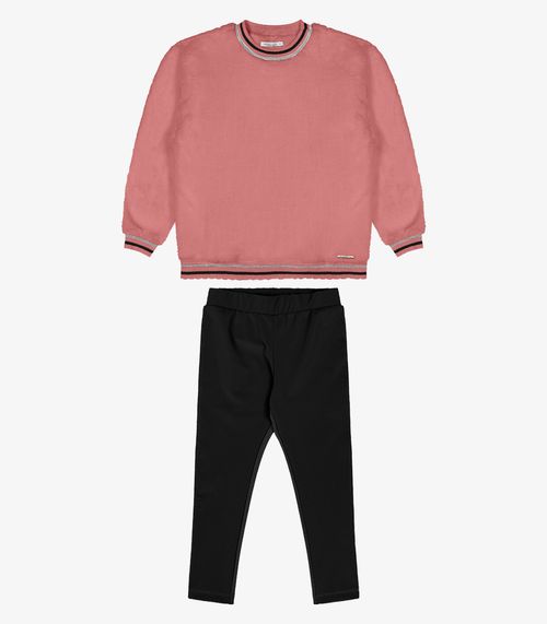 Conjunto de Blusão Com Legging Trick Nick Rosa