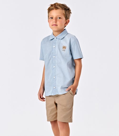 Conjunto Infantil Camisa Com Bermuda Trick Nick Azul