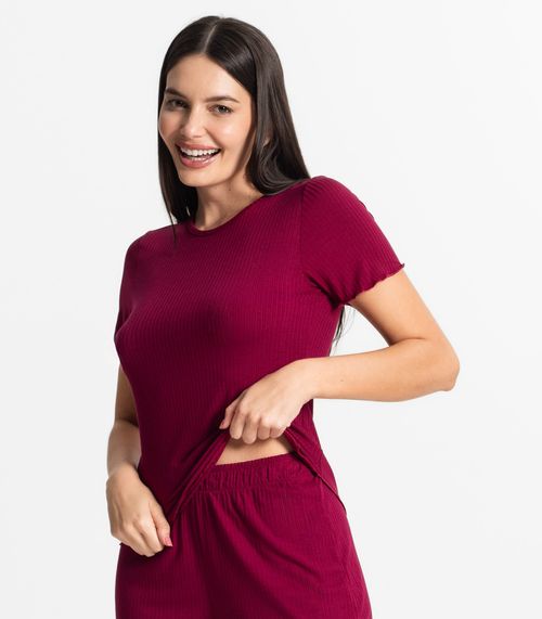 Pijama Feminino Canelado Select Vermelho