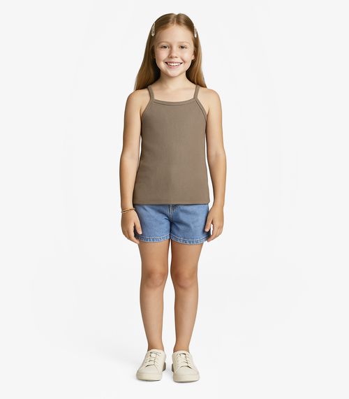 Blusa Feminina Infantil Infinita Cor Bege