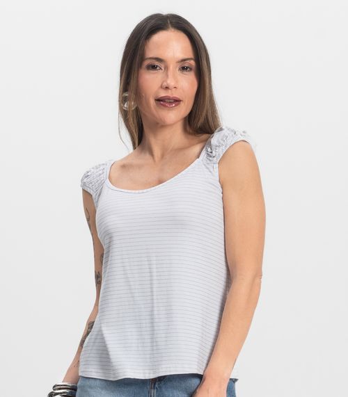 Blusa Feminina Estampada Infinita Cor Branco