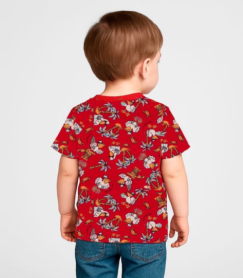 Camiseta Infantil Menino Animais Infinita Cor Vermelho