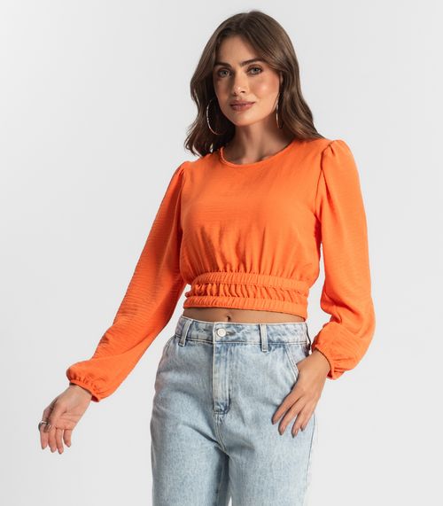 Blusa Feminina Manga Longa Endless Laranja