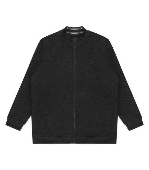 Jaqueta Masculina Plus Size Moletom Diametro Cinza