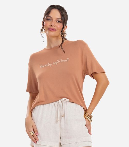 Blusa Feminina  Visco Tricot Rovitex Marrom
