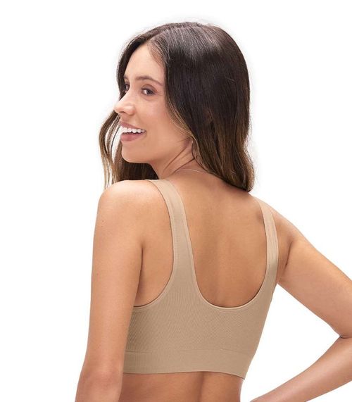 Sutiã com Bojo Removível e Fecho Frontal Zee Rucci Bege