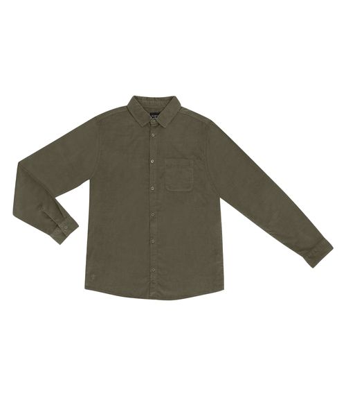 Camisa Masculina Com Bolso Diametro Verde