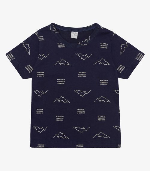 Camiseta Infantil Masculina Animais Infinita Cor Azul