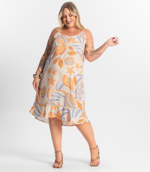 Vestido Curto Secret Glam Bege