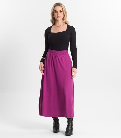 Saia Midi Feminina Select Roxo