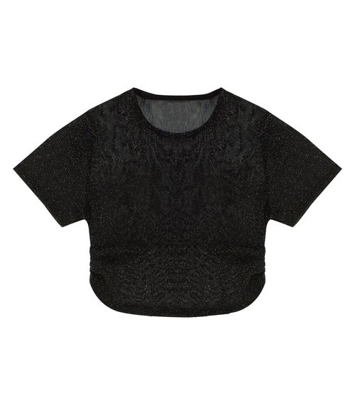 Blusa Com Sobreposição Juvenil Feminina Minty Preto