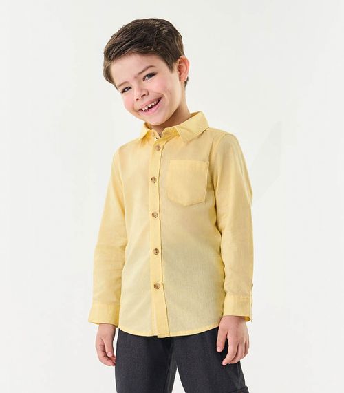 Camisa Infantil Manga Longa Trick Nick Amarelo