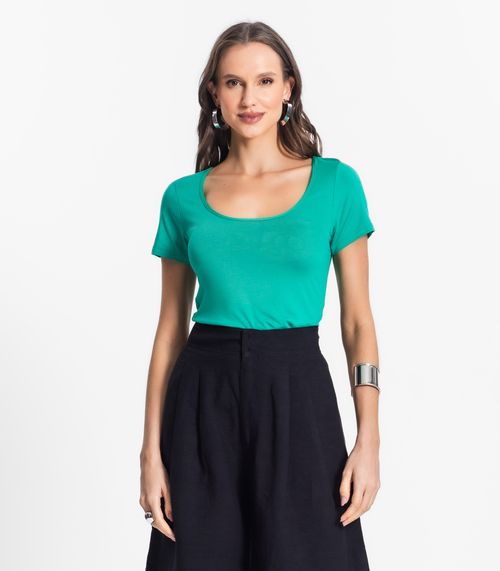 Blusa De Viscotorcion Decote Feminino Endless Verde